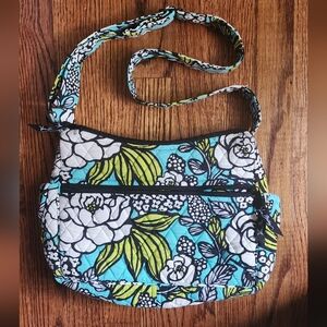 Vera Bradley Quilted Crossbody Bag Blue and Green
